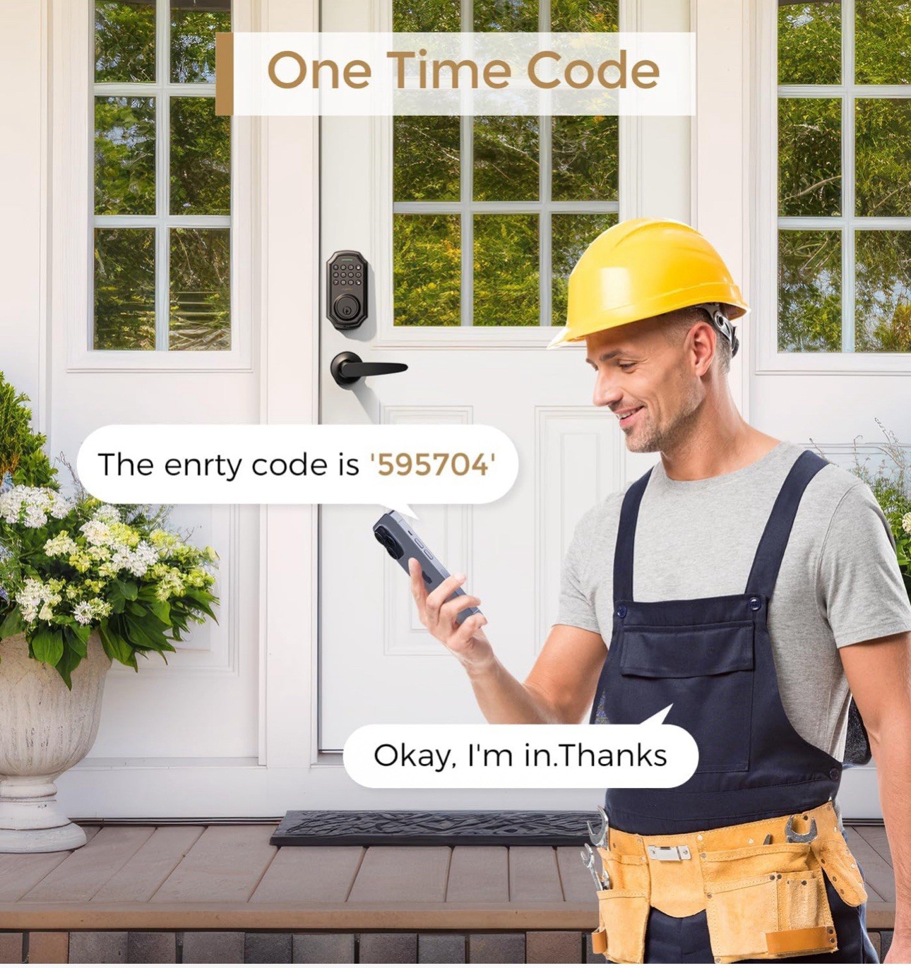 ARPHA D180H Keyless Smart Door Lock & Handle Electronic Keypad Deadbolt Auto