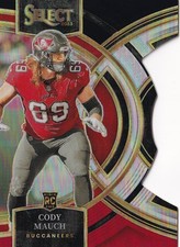 2023 Panini Select #133 Cody Mauch Black and Red Prizms Die Cuts