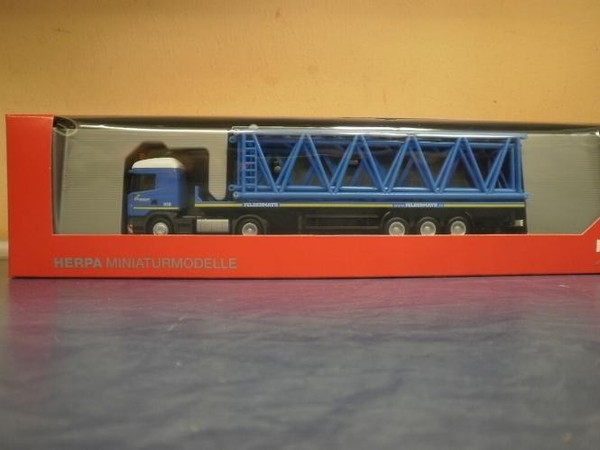 Herpa Lkw Scania R Highl. Rungen-Sz Gittermastteilen Felbermayr 303873-image