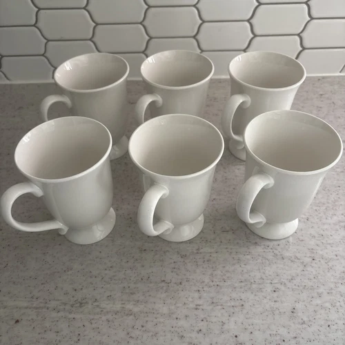 VNTG Gibson Everyday  White Coffee Tea Mugs Cups Set of 6