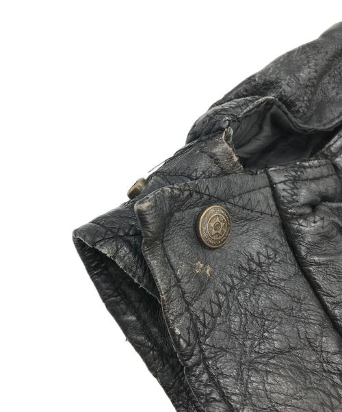 Cellini Leather Patchwork Jacket XL Black Vintage… - image 9