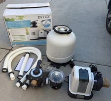 Intex 26651EG 3,000 GPH Above Ground Pool Sand Filter Pump with Automatic Timer