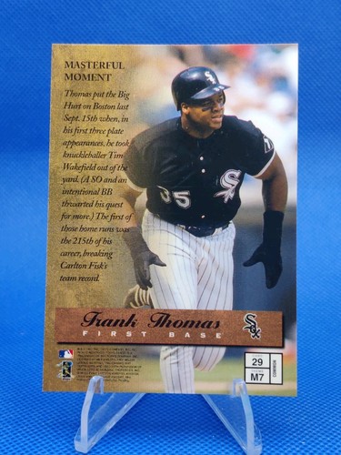 🔵 1997 Topps Finest FRANK THOMAS Masters #29 w/ Coating Chicago White Sox - Picture 2 of 2
