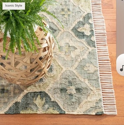 2 X 3 Ft Jute PALI Annie Selke Dash & Albert Hand Hooked $108 Mat Rug 2x3 Ft