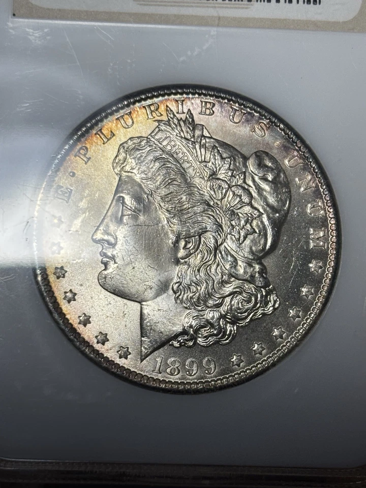 1899-O NGC MS64 Morgan Dollar, Old Vintage Fatty Better Date, Elegant Toned, PQ! - Image 2 of 4