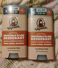 2x Dr. Squatch Mens Wood Barrel Bourbon Natural Invisible Deodorant 2.65oz 2x Dr. Squatch Mens Wood Barrel Bourbon Natural Invisible Deodorant 2.65oz