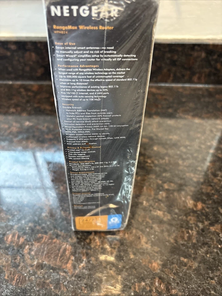 NETGEAR RangeMax Wireless Router WPN824 G MIMO  New & Sealed - Image 3 of 4