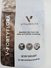 Vital Health V-FORTYFLORA 60 Capsules w/ 500mg Helps Repair Intestinal Flora