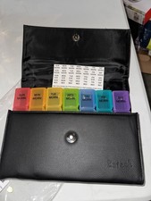 7 Day XL Pill Organizer Travel Box Vitamin Pills Container 4 x per day
