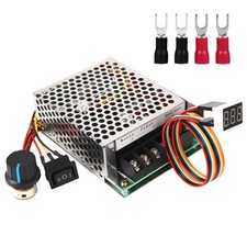 PWM DC Motor Speed Controller, 10-55V / Rated 40A, LED Display Silver