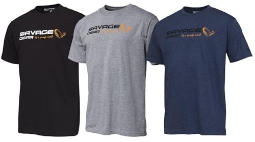 T-Shirt Mixte Savage Gear Signature Anti-Frottement pour Pêcheur Actif