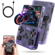 New R36S Retro Handheld Game Console – 128GB with 20k+ Games, 3.5" IPS Screen