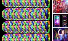 48 Pack LED Light Up Tambourines with Flashing Lights Tambourine 48Pcs Colorful