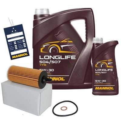 Ölwechsel-Kit Ölfilter für BMW 1er 3er 4er 5er mit 6L Mannol 5W30  Longlife-04