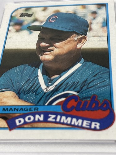 1989 Topps #134 Don Zimmer PSA DNA Authentic Autograph Signed - Picture 2 of 3