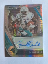 2021 PRIZM DRAFT PICKS COLLEGIATE CJ MARABLE SILVER HYPER PRIZM AUTO #DPA-CJM RC