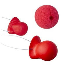 3 Pieces Circus Clown Nose,1 Foam and 2 Rubber Clown Nose Set for Costume