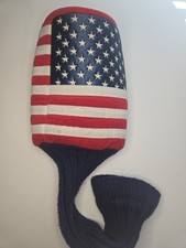 American Flag Golf Club Driver Head Cover Red White Blue USA Patriotic Men Golf