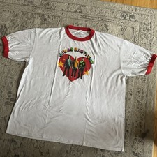 Jonas Brothers 2023 Official Merch Band Tee Ringer Shirt Sz 3XL White Red Heart