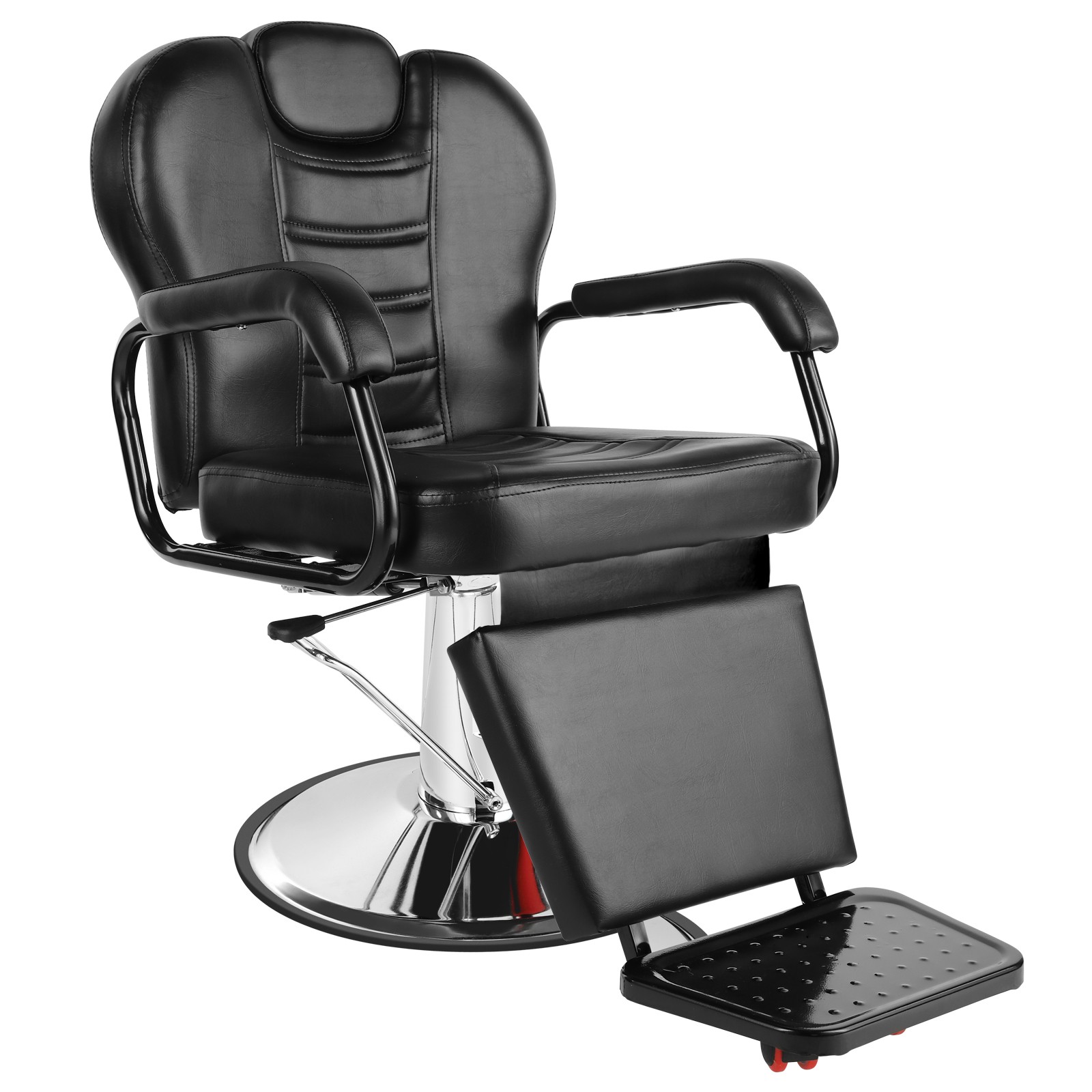 Hydraulic Black Recliner Barber Chair Salon Hair Beauty Styling Shampoo Spa