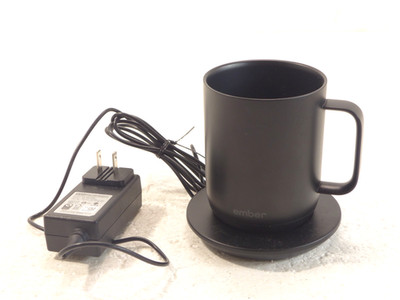 Ember 10oz. Smart Mug Temperature App Control Mug Black #CM19 w/ Charger Base