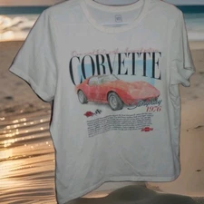 CORVETTE 1976 STINGRAY WOMANS LOGO TSHIRT SIZE XL BY GM/HYBRID