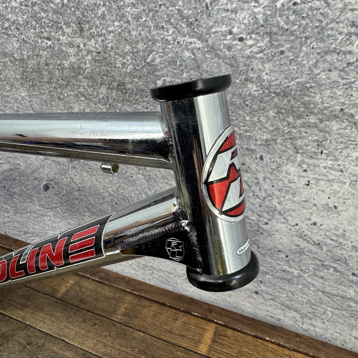 Vintage Redline RL340 BMX Bike Frame 20in Silver Old School Chrome