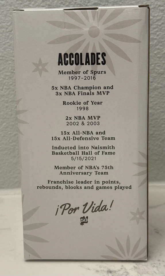 Tim Duncan - San Antonio Spurs, качающаяся голова качающаяся голова SGA 50th Anniversary LE - Изображение 3 из 3