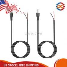 10 ft RCA Male Plug to Bare Wire AudioSpeaker Subwoofer HDTV Cable Cord 2Pcs