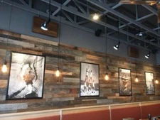 10 SQ. Ft (3", 4", 5" WIDE x 3/8" THICK ) RECLAIMED BARN LUMBER  WOOD WALLBOARD