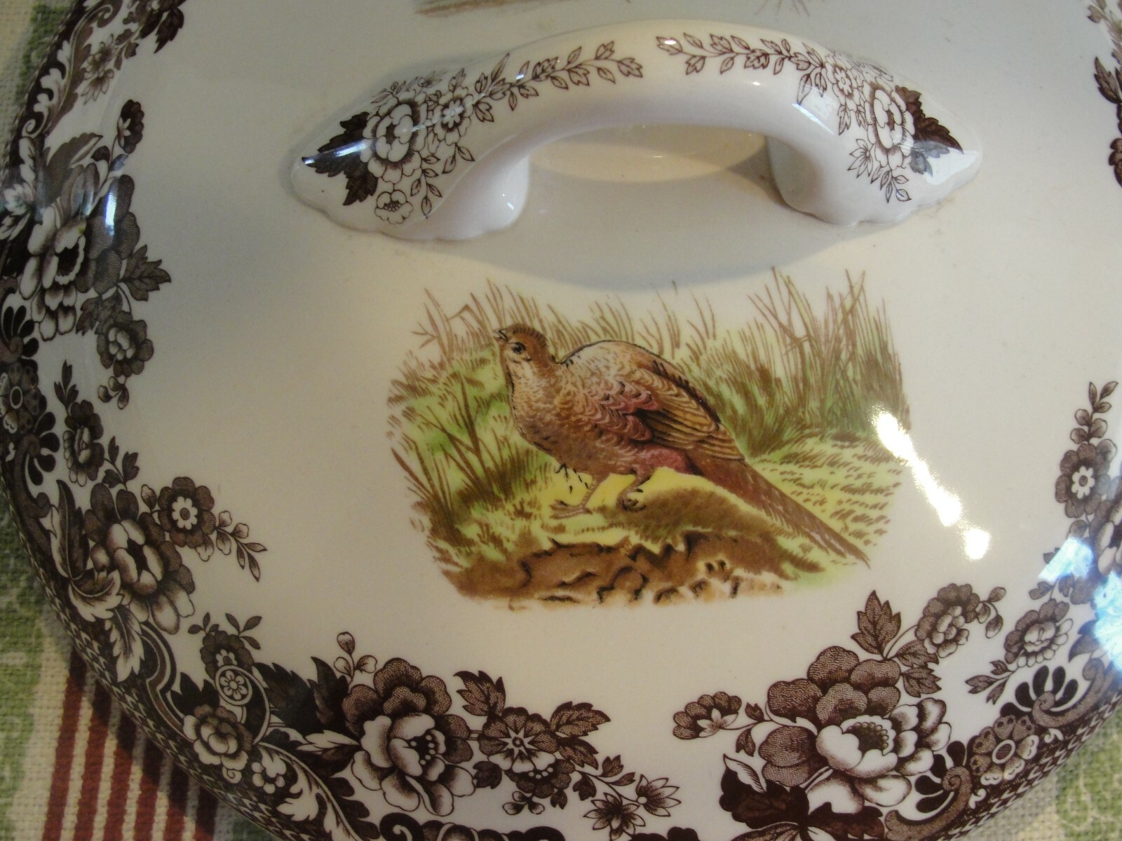 SPODE WOODLAND COVERED VEG BOWL LID ONLY 9"