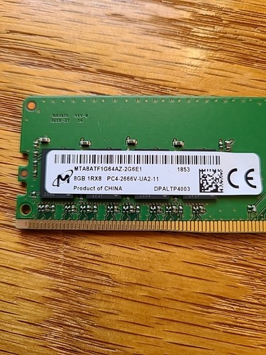 MTA8ATF1G64AZ-2G6E1 Micron 8GB 1Rx8 PC4-2666V DDR4 Desktop RAM Memory FAST SHIP - Afbeelding 3 van 3
