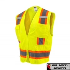 RADIANS SV6-2ZGM SAFETY VEST - ANSI Two Tone Surveyor Class 2 Vest (GREEN)