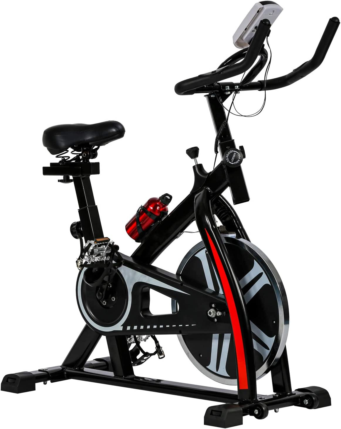 Exercise Bike Indoor Cycling Bike Stationary Bike with Adjustable Seat and Resis