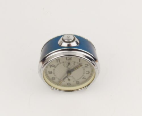 Reloj despertador vintage años 60 PRIM Checoslovaquia azul reloj de mesa escritorio - Imagen 2 de 4