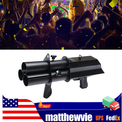 Handheld 3-Tube Confetti Gun DJ Wedding Party Confetti Cannon Launcher 3-5m