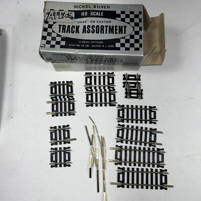 Atlas HO Scale 1:87  Track Assortment No. 847 12 Snap Nickel Silver Code 100