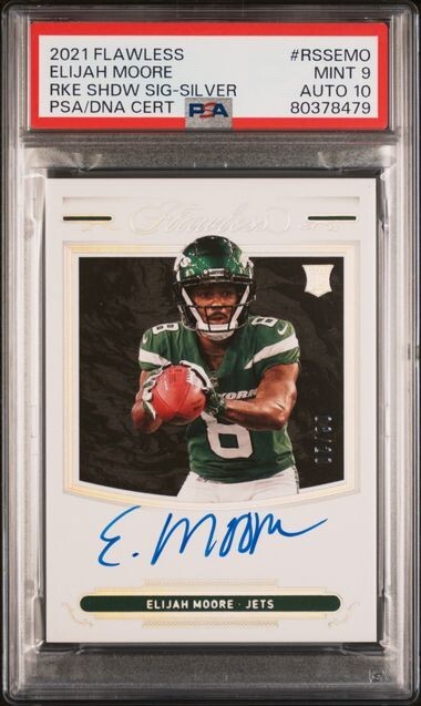 Elijah Moore Panini Flawless Rookie Shadow Signatures #RSSEMO Silver