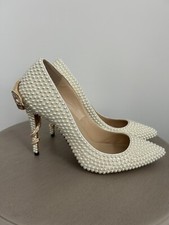 Pearl Serpent Wedding Special Occasion Handmade High Heel Shoes Women  s Size 39
