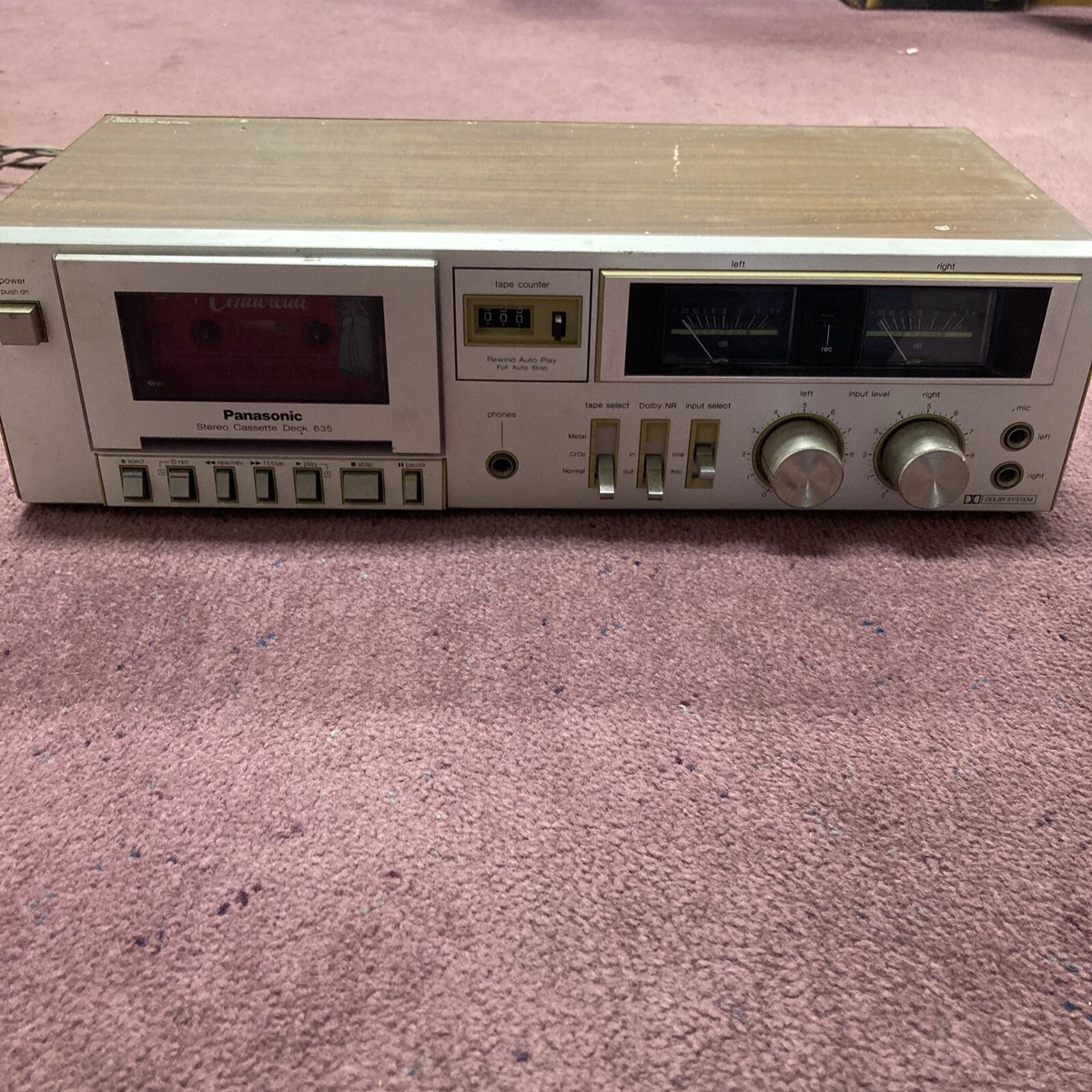 Panasonic Dolby System RS-635 Metal Stereo Cassette Deck See