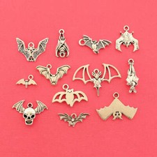 Bat Collection Antique Silver Tone 12 Differe...
