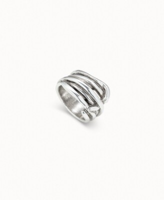 AUTHENTIC UNOde50 BRAIDED RING (TRENZADO) ANI0597MTL00015 SIZE US 7.5