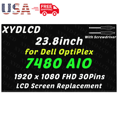 23.8in for Dell OptiPlex 7480 AIO W26C W26C001 W26C002 LCD Screen Display Panel