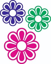 3 Adesivo per Auto Fiori Adesivi Sticker