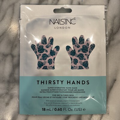 NAILSINC LONDON LOT OF TWO THIRSTY HANDS SUPER HYDRATING HAND MASK NIB