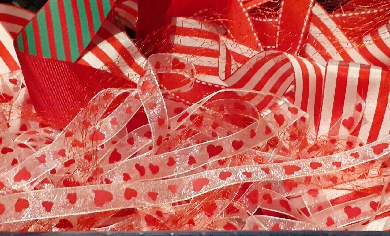Mixte Ribbon 10M Bundle of Mixed Ribbon/Trim Off Cuts Assorted Colours - Excellent ...