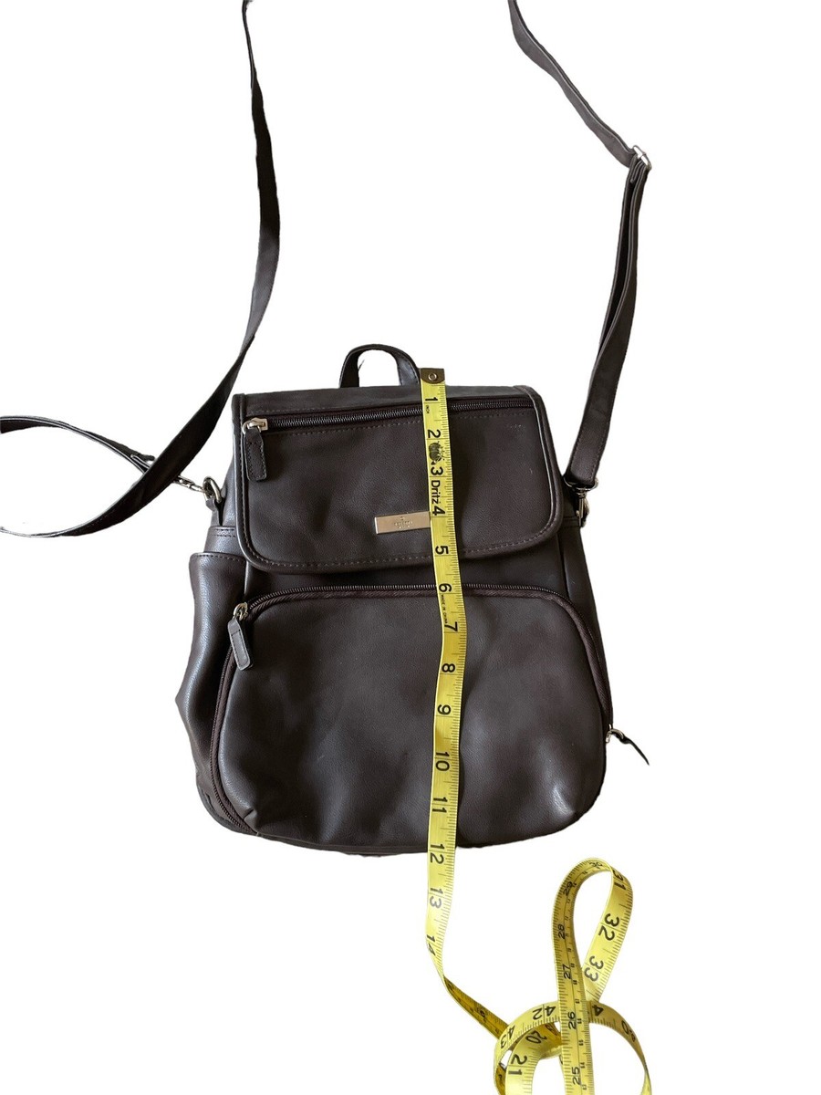 Rosetti Mini Backpack Brown Book Bag Faux Leather Travel 