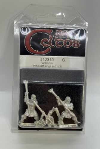 Celtos Warriors with Staff Sling Set 1 *NIP* 12319 I-Kore Metal Miniature D&D - Picture 1 of 4