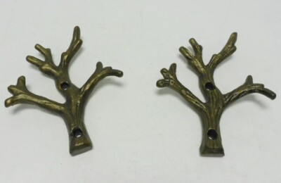 Vintage Tree Branch Wall Hooks Cast Iron Towel Coat Hat Hanger Rustic  - Main Image