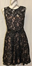 DJ-Jaz Summer Evening Black Lace Dress,  Size 8